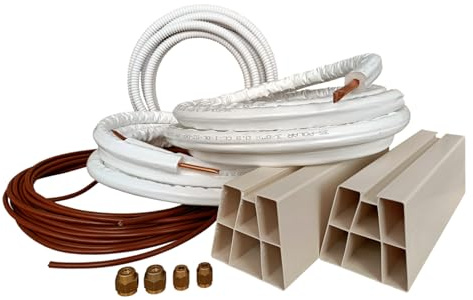 Prodotti kit - kit d'installation diy pour climatiseur - 10 m de cuivre 1/4'' + 3/8'' avec bases au sol