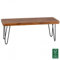 WOHNLING Esszimmer Sitzbank BAGLI Massiv-Holz Sheesham 120 x 45 x 40 cm Design Holz-Bank Natur-Produkt Küchenbank Landhaus-Stil dunkel-braun Bank 3-Sitzer für innen ohne Rücken-Lehne Echt-Holz unbehan