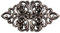 Hartmann-Knöpfe feine silber Trachten Schliesse Schürzen Verschluss Dirndl Schnalle Metall 58mmx32mm Steg 20mm, made in Germany, (1 Stück)