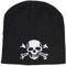 MFH Strickmütze, Beanie, Totenkopf, Schwarz