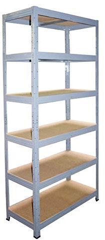 Shelf Creations Expert Schwerlastregal 200x120x60cm grau 6 Böden - Regal Kellerregal Metallregal smartes Steckregal Lagerregal Werkstattregal Archivregal Industrieregal Haushaltsregal Ordnerregal