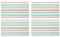 Kesper 31254 Dekor-Frühstücksbrettchen mit Streifen, Melamin, eckig 23,5 x 14,5 x 0,4 cm, mehrfarbig (4 Stück)