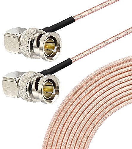 Superbat SDI Kabel 1m 3G/HD BNC Kabel 75ohm RG179 SDI Video Kabel Männlich zu Männlich Koaxial Kabel für Kamera und Konverter Videogeräte Unterstützt 3G-SDI/HD-SDI/4K/8K(Beide Rechter Winkel,1 Stück).