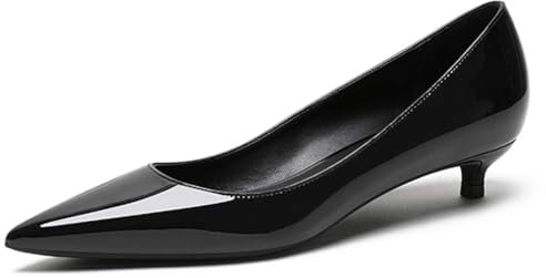 EDEFS Damen Basic Pumps,Kitten-Heel Schuhe,Elegante Pumps Schuhe,3.5cm Low Heel Pumps Größe 43