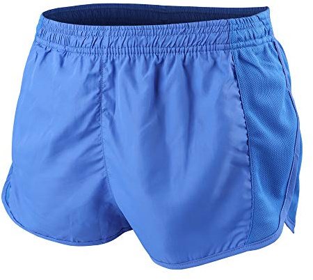Muscle Alive Herr sport löpning 1 tum Elite delar löpning korta byxor med nätpanel snabbtorkande shorts