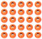 Zerone Orange Tungsten Beads, 25 Pcs, 2.0-4.6mm Slotted Fly Tying Beads