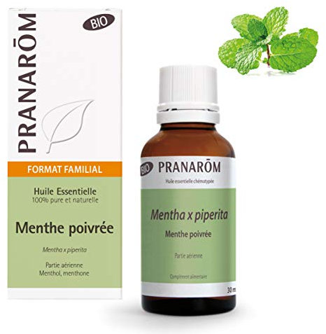 PRANARÔM - Menthe Poivrée BIO - Huile Essentielle Chémotypée - Digestion & Tonus - 100% Pure Et Naturelle - HECT - 30 ml