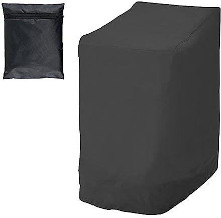 Copertura per Sedie da Giardino Impermeabile e Pieghevole in 210D Oxford Telo Coprisedie da Esterno Resistente (210D Nero)