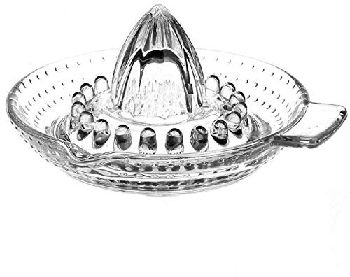 Nowakk Exprimidor Manual de Vidrio, exprimidor de Frutas cítricas, exprimidor de limón, Naranja, Lima, exprimidor de Frutas, máquina de Jugo, Extractor de Frutas, Transparente