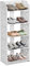 Étagère à Chaussures 5 Niveaux, Meuble à Chaussures Blanc Armoire à Chaussures Moderne Porte-Chaussures Étagère de Rangement Étagère d'affichage sur Pied, pour Salon Salle de Bain Entrée Chambre