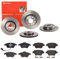 Bremsen Set Bremsscheiben Bremsbeläge Brembo vorne hinten für für VW Golf 6 Touran 1T3