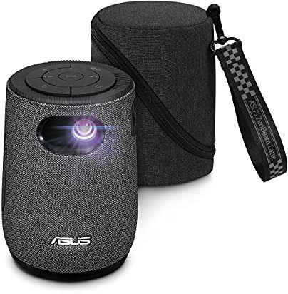 ASUS ZenBeam Latte L1 Portable LED MiniSmart Wi-Fi Projector 300Lumens, Native 720PHD, Harman Kardon 10W Bluetooth Speaker, 3-Hour Video Playback, Wireless Projection, HDMI, Remote Control, AptoideTV