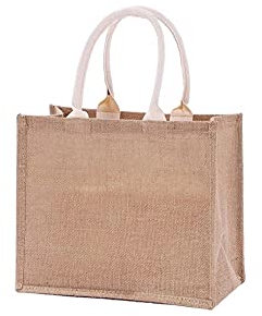Phantasy - Sac de jute naturel, imperméable, pour femme, à personnaliser, sac portable pour courses, sac de plage, B5 = 31 x 27 x 16 cm, 31*27*16