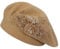 ZLYC Damen Wolle Baskenmütze Klassische Französischen Barett Warm Beret Mütze(Blume Tan)