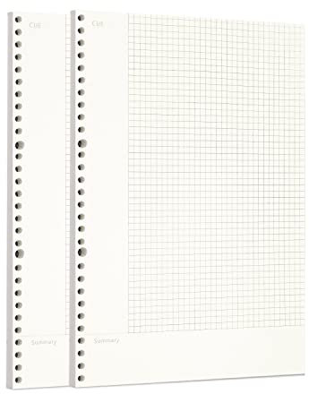 Zelten Lose-Blatt-Lochpapier-Nachfüllpackungen Papier für 6-Loch-Binder Persönlicher Organizer Tagebuch Notizbuch Nachfüllbarer Planer, Connell, A4/30 Hole