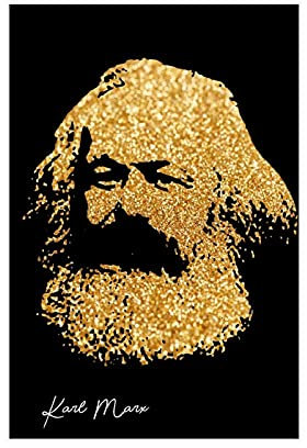 Karl Marx Poster, Portrait-Kunst, Leinwand, Wandkunst, Deko, Bild, Gemälde für Wohnzimmer, Schlafzimmer, Dekoration, 40 x 60 cm