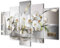 B&D XXL - Akustikbild Blumen Orchidee 5 tlg Bilder Akustikschaum Schallschutz Wand Deko Kunst Akustikpaneele Wandpaneele Schalldämmung Wandbild Schallabsorber Akustikplatten Abstrakt grau a-A-0004-b-n