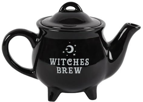 something different Witches Brew Black Ceramic Tea Pot