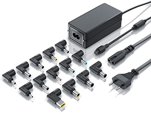CSL - Universal Netzteil 65W - Laptop und Notebook - Universalnetzteil AC/DC - 18,5V - 20V - 3,5 A - 14 Adapterstecker – Für Samsung Dell Acer HP Toshiba Lenovo Asus IBM Medion