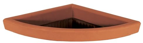 Decorspace Soucoupe pour pot d'angle en résine pour plantes et fleurs, fabriqué en Italie pour extérieur (50 x 50 cm, terre cuite)