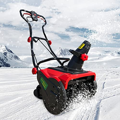 Spazzatrice da neve da 2000 W, spazzaneve, spazzola per detriti di sporcizia fogliare con scopa, spazzaneve regolabile spazzaneve, spazzatrici per tappeti per cortili vialetti strade tappeto erboso