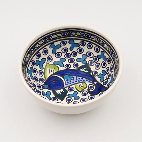 Schale mit blauen Fischen, Durchmesser 18 cm