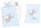 - Baby Geschenkset: Disney Dumbo Bettwäsche 40x60cm 100x135cm und Flauschdecke 75x100cm, hellblau