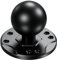BRCOVAN Base per montaggio a sfera da 1,5 '' con piastra rotonda in lega di alluminio AMPS, compatibile con supporti RAM Dimensioni C 1,5 pollici sfera doppia presa braccio