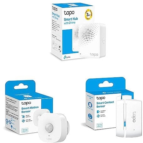 TP-Link Tapo Smart Iot Hub with Chime, Works with Tapo Smart Switch & Motion Sensor, Flexible Sensitivity Control & Door/Window Contact Sensor, Real-Time Monitor