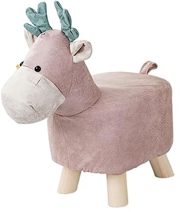 Baoblaze Niedliche Tierhocker für Kinder, Animal Footstool, Kinderhocker Gepolstert, Tier Sitzhocker, Polsterhocker Fußbank, Cartoon Footrest Ottoman, Teehocker für Kinderzimmer Kindergarten, ROSA