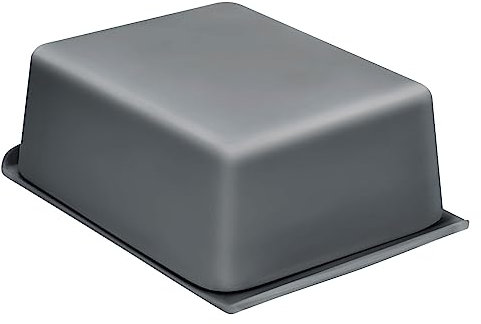 Magu Natur-Design Beurrier anthracite en polymère fabriqué à partir de matériaux naturels 14,9 x 9,9 x 5,6 cm