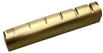 1 Piece Solid Brass Metal Electric Guitar Nut 43mm, for Gibson Les Paul for LP SG Style Electric Or Acoustic Guitars