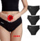 Relixa Periodenunterschwäsche Starke Blutung perioden Unterhosen Damen und Mädchen Perioden Slip Damen Menstruationsunterwäsche Period Underwear, Hipster, 3 schwarz, XS