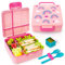 Sweety Fox Fiambrera Niños Colegio Arcoíris con Cubiertos - Niños Colegio Válido para Microondas, Sin BPA, Limpieza Sencilla - Comidas Saludables y Divertidas desde los 3 Años
