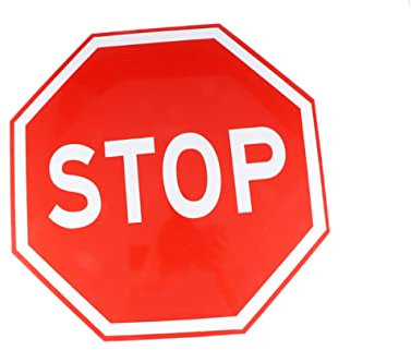 1 Pc Emblèmes Panneau Stop Arrêtez Le Panneau De Sécurité Panneau De Signalisation