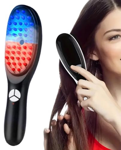 Innovative Hair Restoring Brush - Multi-Function Electric Scalp Massager Spray Comb, Red/Blue Light Therapy Hair Oil Diffuser