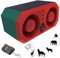 Motion Detector Alarm,IP65 Waterproof Solar13 Sound 4 Gear Remote Control Volume Adjustable Dual Horns Infrared