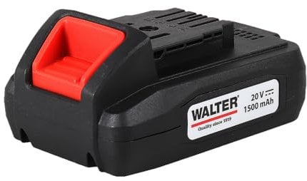 WALTER Li-Ion Akku 20 V – 1500 mAh, Kompatibel mit 3-in-1 Rasentrimmer, Akku-Hochentaster & Akku-Heckenschere, Leicht & Kompakt, Lange Lebensdauer, volle Leistung