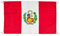 Bandera Perú grande de 150 x 90 cm para balcón con 4 ojales y 4 bridas (Perú)