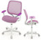 COSTWAY Sedia da Scrivania per Bambini, Sedia Girevole per Computer con Altezza Regolabile, Ruote con Freno, Braccioli Morbidi, Mobile Ergonomica per Bambini 6-15 Anni (Viola)