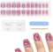 22 PCS Nagelaufkleber Uv Gel Nagelfolie Glitzer Nail Aufkleber Nagelaufkleber Selbstklebend Künstlerische Nägel Nageldesign Zubehör (Rosa Schimmer)