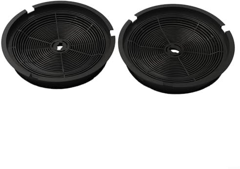 Eawfgtuw Round Active Charcoal Filters Carbon Re-circulation Filter Round Active Charcoal Filters For Exhaust Hoods Kitchen Cooker Hood Extractor Fans, Compatible With Various Models(2 PACK)
