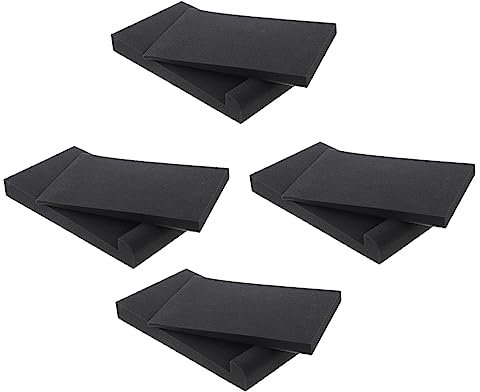 VICASKY Lautsprecher-isolationspads Schwamm Akustische Isolierung 4er-pack Schallschutzmatten Polyethylen-dämpfungskissen für Studiomonitore