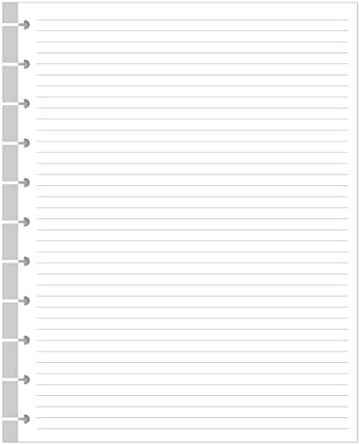Tul liniertes Nachfüllpapier, A4, liniert, 11 Scheiben, liniert, 100 Blatt/200 Seiten, lose Blätter, 100 g/m² weißes Papier, 21,6 x 27,9 cm