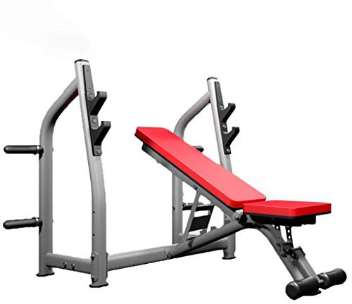 SmPinnaA Tauchständer Squat Rack Krafttraining Bank Rack Rack Rack Fitnessstudio Gewichtheben Home Langhantel Squat Rack Fitnessgeräte ，140 * 12 * 96CM|Gray