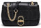 Cnoles Umhängetaschen für Frauen, Gold Kette Schulterriemen Abendtasche, Kettentasche Taschen für Damen Handtasche aus Leder (schwarz, klein)