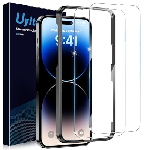 Uyiton für iPhone 14 Pro Max für Panzerglas - 2 Stück 9H Härte Panzer Schutz Glas Schutzfolie,Vollständige Abdeckung Folie Displayschutz Anti-Kratz Schutzglas für iPhone 14 Pro Max