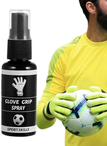 Jlobnyiun Goalie Grip Spray Fußball Grip Spray | 30 ml Klebriges Spray mit lang anhaltendem Halt und Anti-Rutsch-Effekt – Handschuhgriffverstärker und Reiniger für Torwart-Trainingsspiele bei nassen