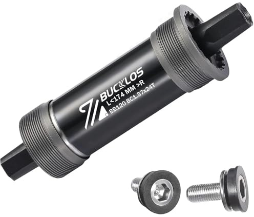 TANGSIYANG Tretlager Fahrrad-Innenlager mit Vierkantkegel, Glatte, abgedichtete Lager, MTB-Kurbelachse for Rennrad, Berg, faltbares Fatbike, E-Bike