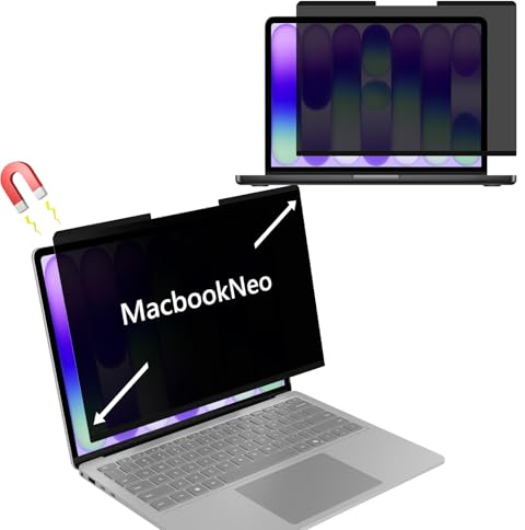 KiimLaa Filtro de Privacidad Magnético Extraíble para MacBook Neo A18 Pro 13 Pulgadas 2026, Anti Luz Azul Antirreflejo Privacy de Protector de Pantalla para MacBook Neo A18 Pro 13